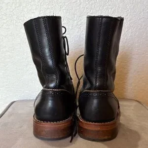 Wolverine 1000 Mile Black Wingtip Leather Brogue Boots - M7 WOLVERINE MEN main image 3